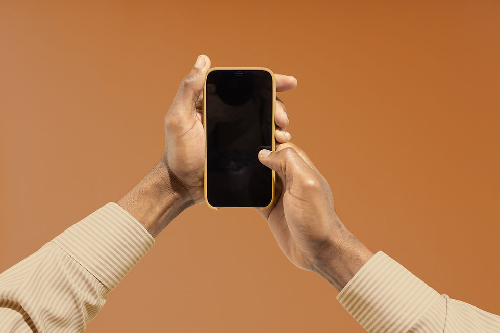 person looking at phone