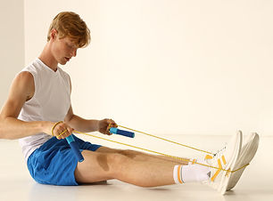 Man Exercising with Bands