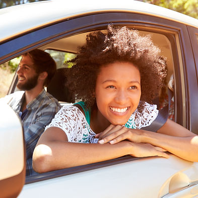 Woman Smiling in Car