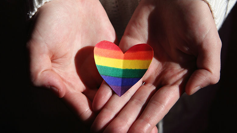 Rainbow Heart Hands