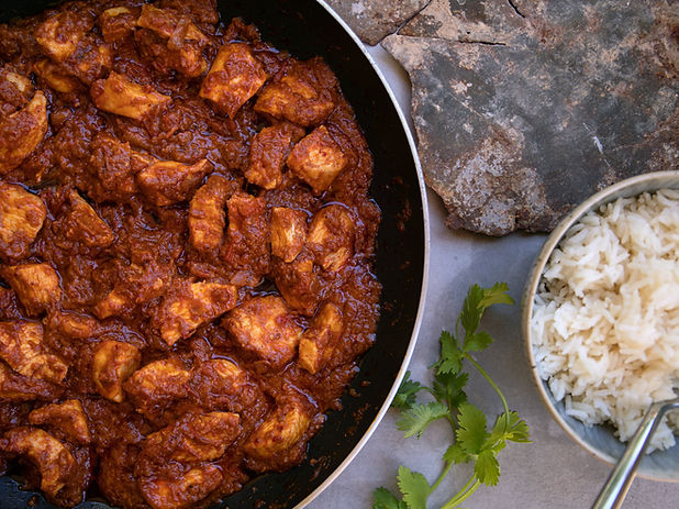 Plato de pollo al curry