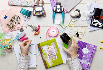 Suprimentos para scrapbook