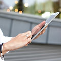 Holding Tablet Computer