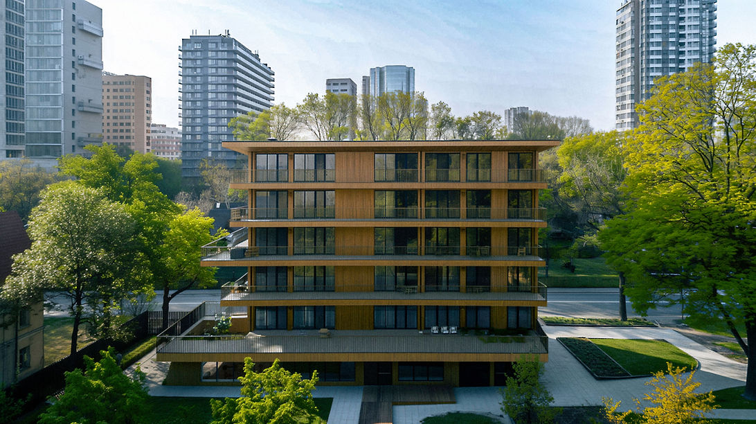 Modern Wooden Building