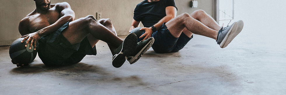 Entraînement avec un ballon de fitness
