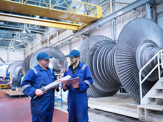 Two men wearing custom workwear