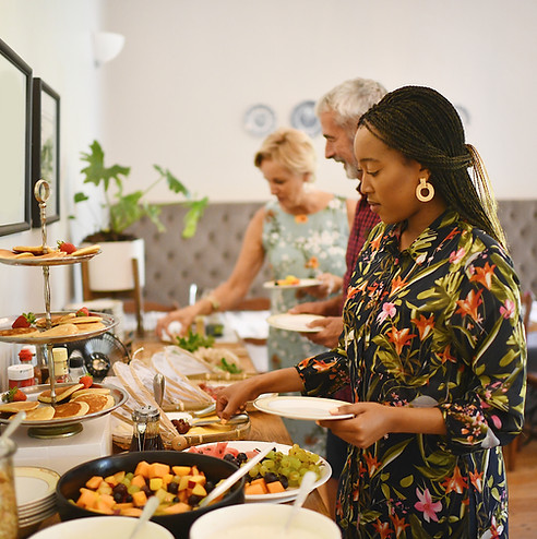 Buffet Serving Scene