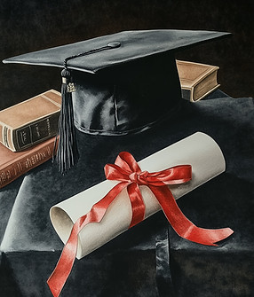 Graduation Cap And Diploma