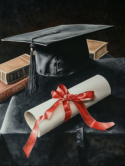 Graduation Cap And Diploma