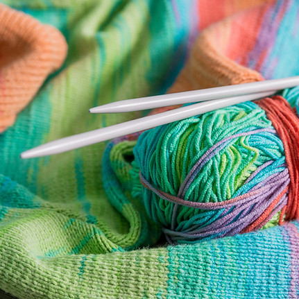 Colorful Knitted Scene