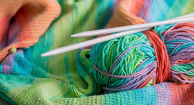 Colorful Knitted Scene