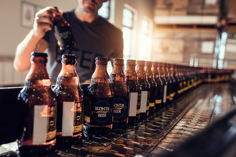 Proceso de embotellado de cerveza