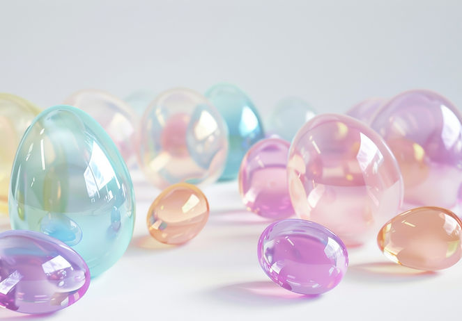 Colorful Glass Eggs