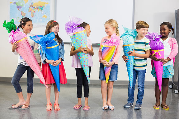 Children With Gift Cones