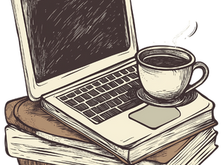 Notes, laptop & tea