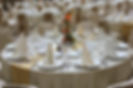 Restaurant tables set for a business event