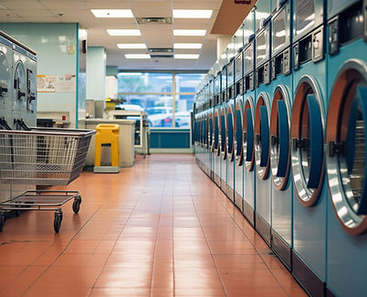 Empty laundromat