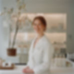 Smiling Woman in Clinic