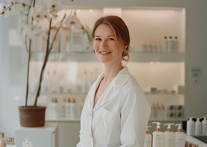 Smiling Woman in Clinic