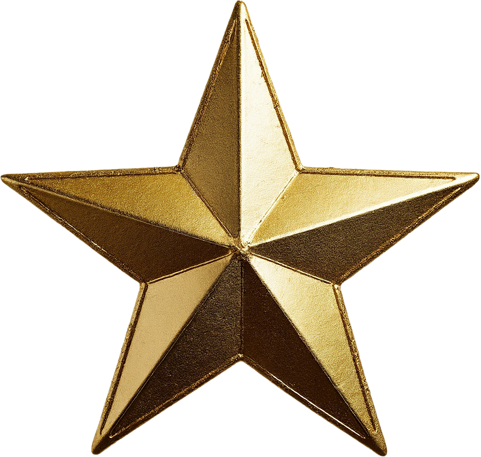 Gold Five-Pointed Star