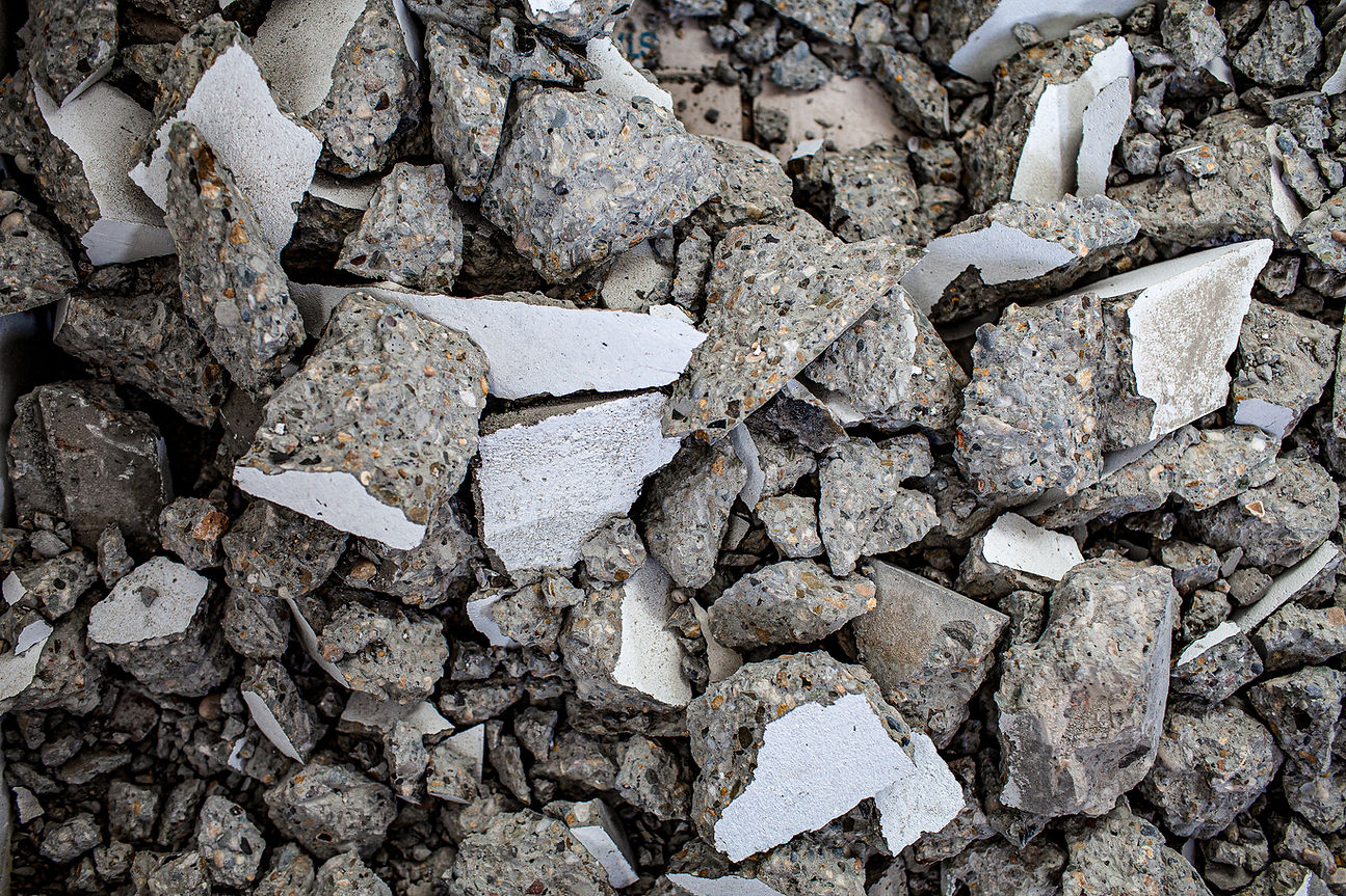Broken Concrete Debris
