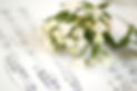 Flowers on a music book