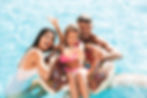 Family in Pool