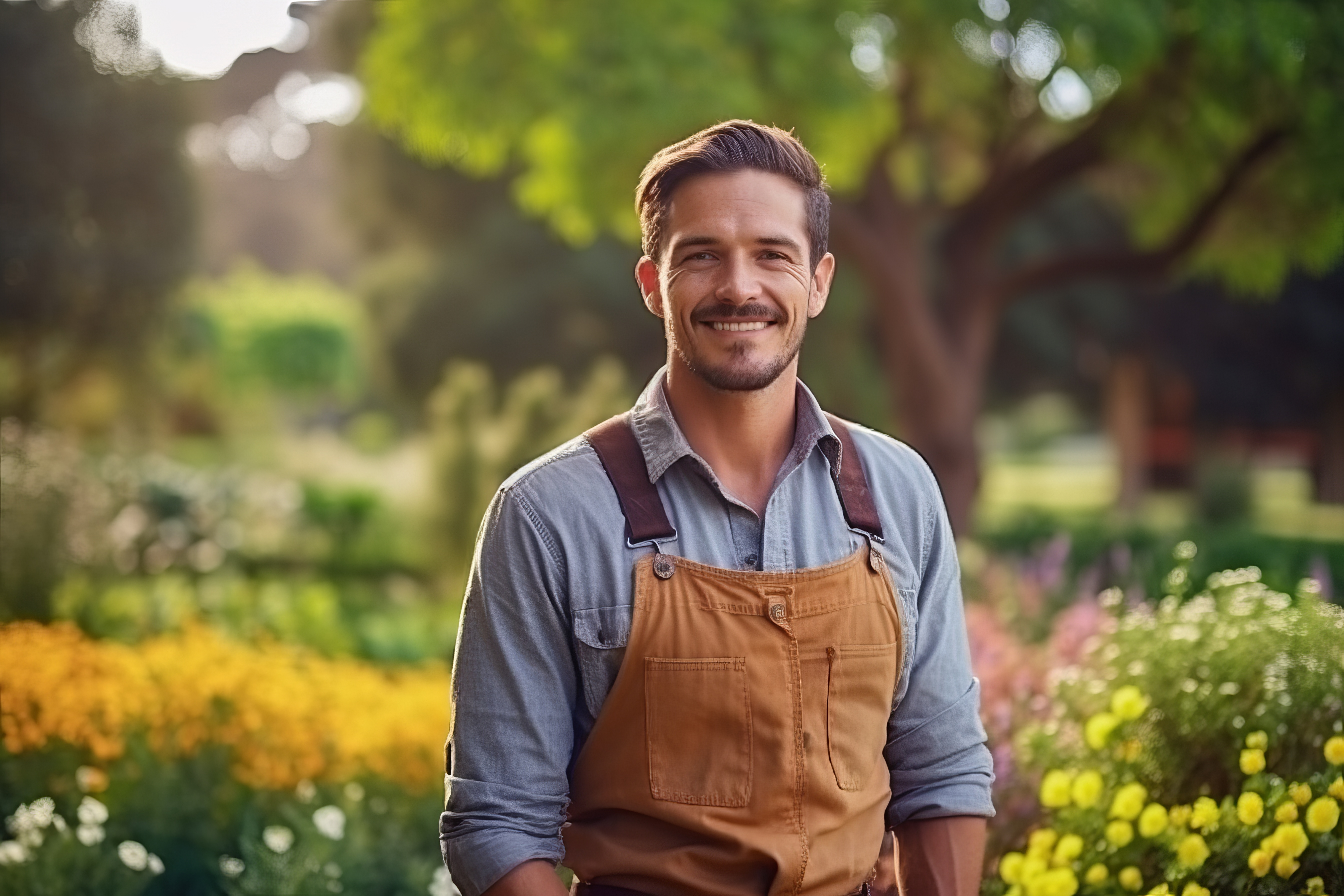 Smiling Gardener in Bloom