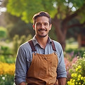 Smiling Gardener in Bloom