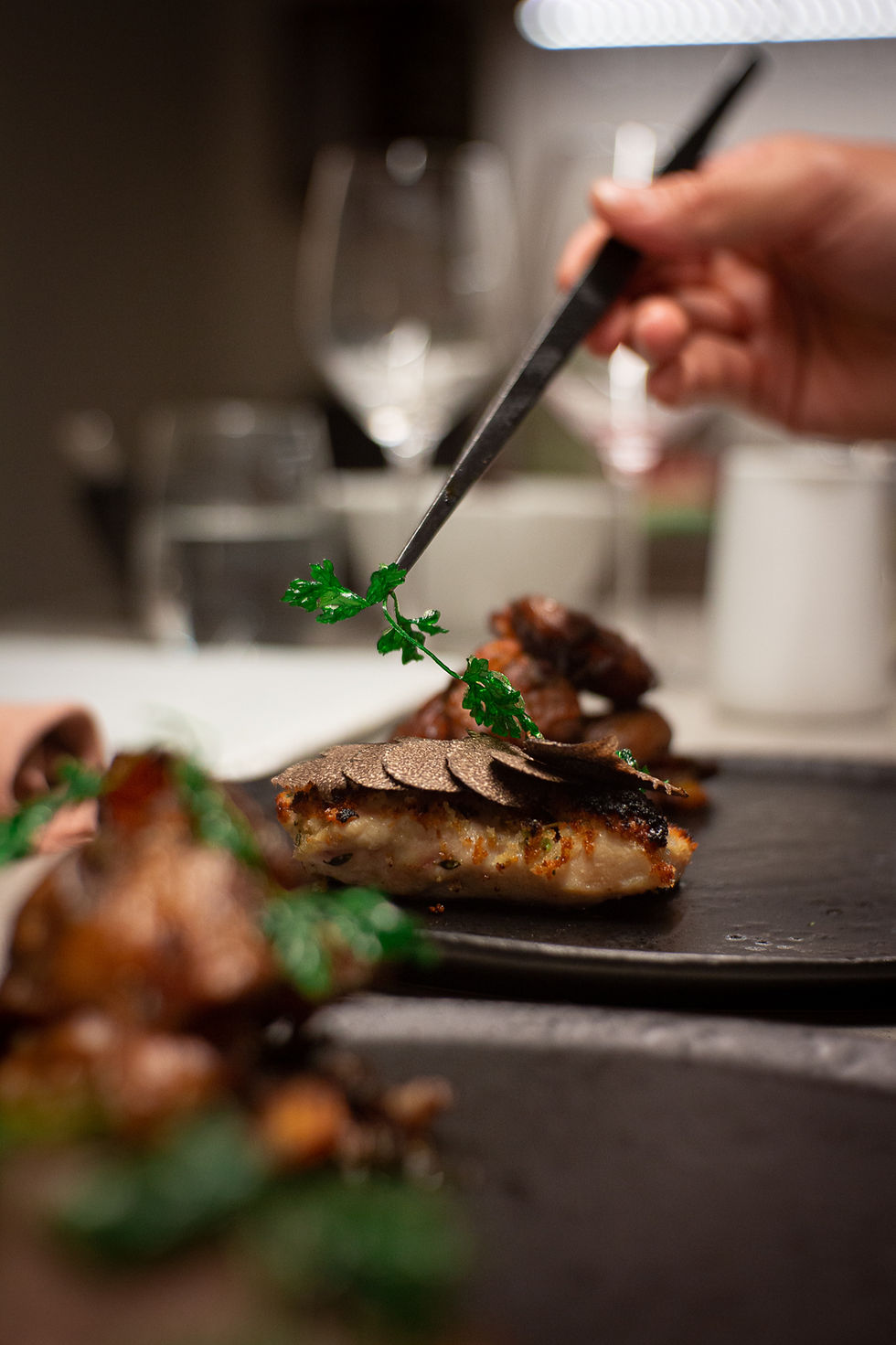 Plat gastronomique à l'assiette