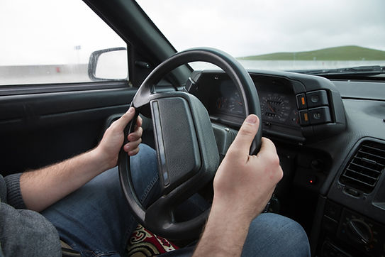 Driving Lada car