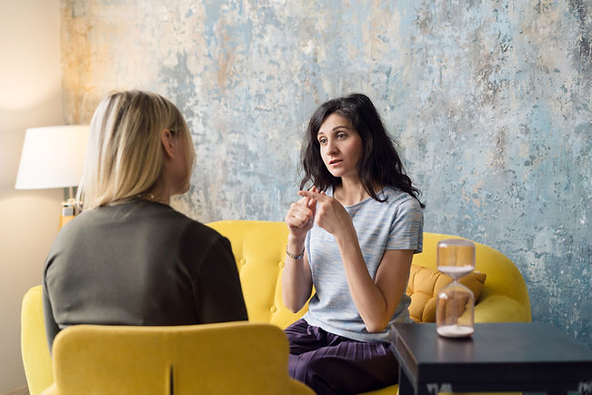 woman speaking to consultant psychiatrist about ADHD