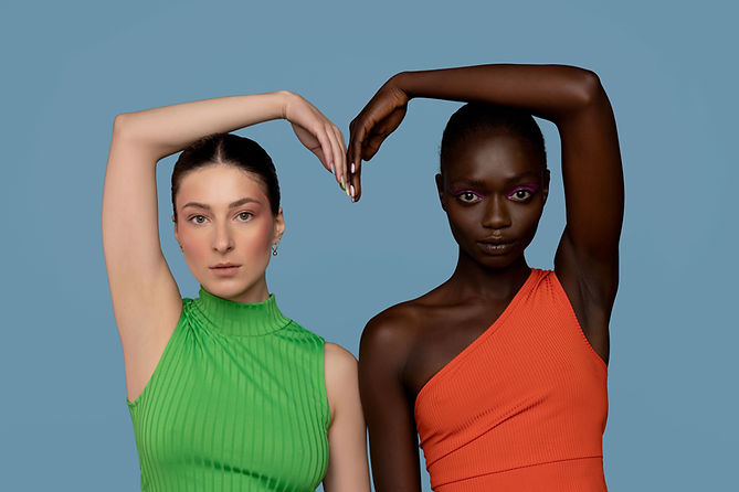 Portrait de mode diversifié