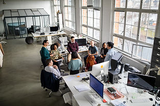 A team of professionals having a meeting