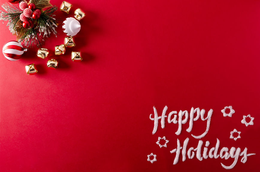 Fondo de decoraciones navideñas