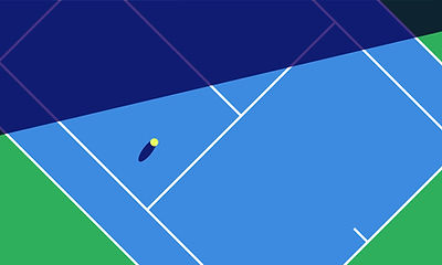 Minimalist Tennis Court Art
