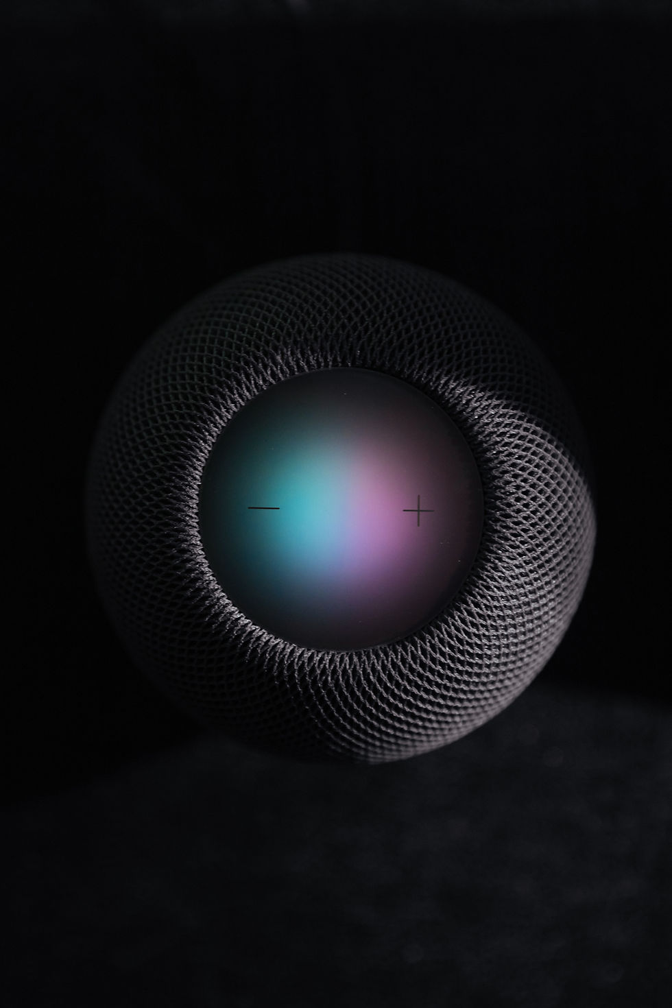 Gros plan d'une enceinte intelligente