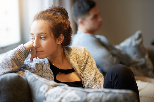 Unhappy couple