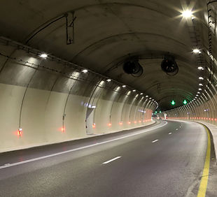 Illuminated Road Tunnel