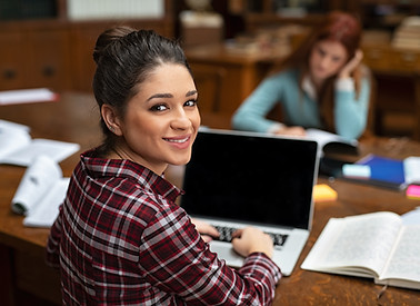 Students Studying in the Library
