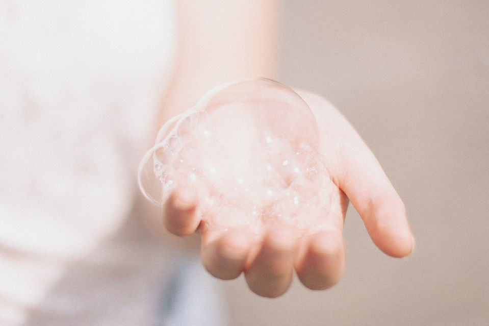 Bulles de savon à tenir dans la main