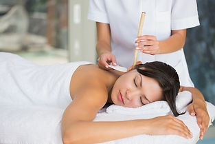 person receiving Thermo Auricular treatment