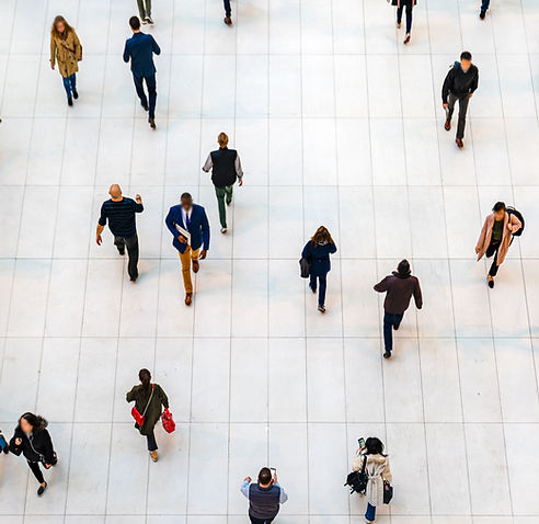 People Walking Indoors
