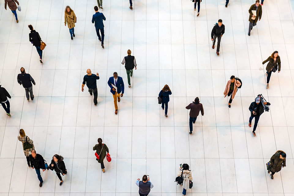People Walking Indoors
