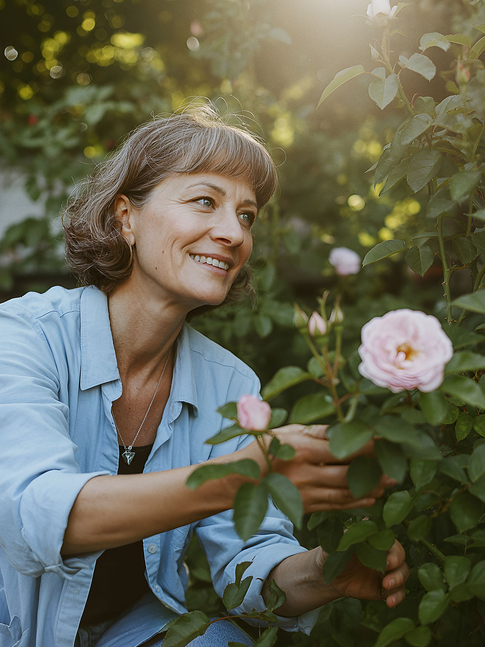 Woman Gardening Outdoors