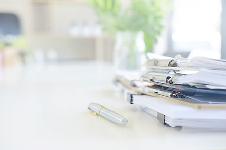 Pen and folders