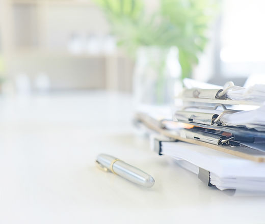 Pen and folders