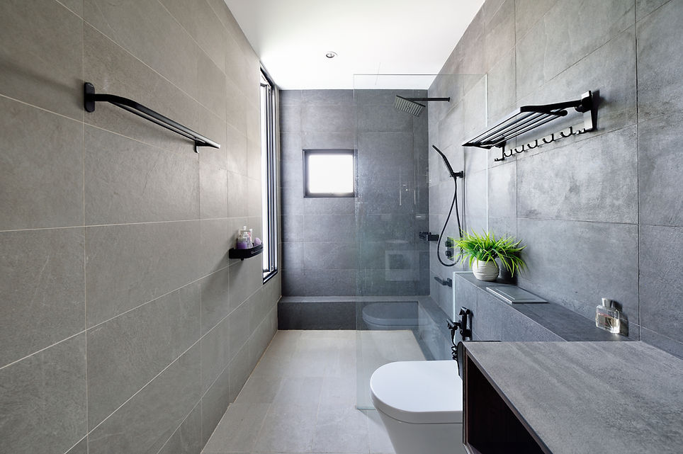 Industrial-style bathroom interior
