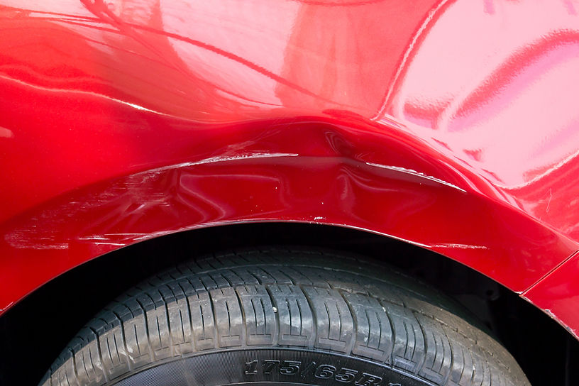 Car body damage from accident