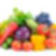 fruits and vegetables isolated on white background